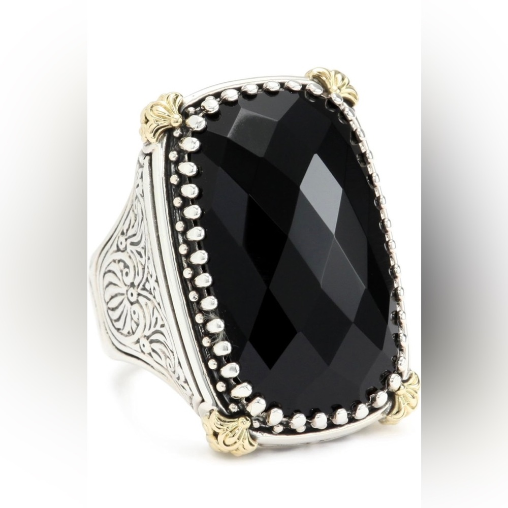 Konstantino black onyx statement ring